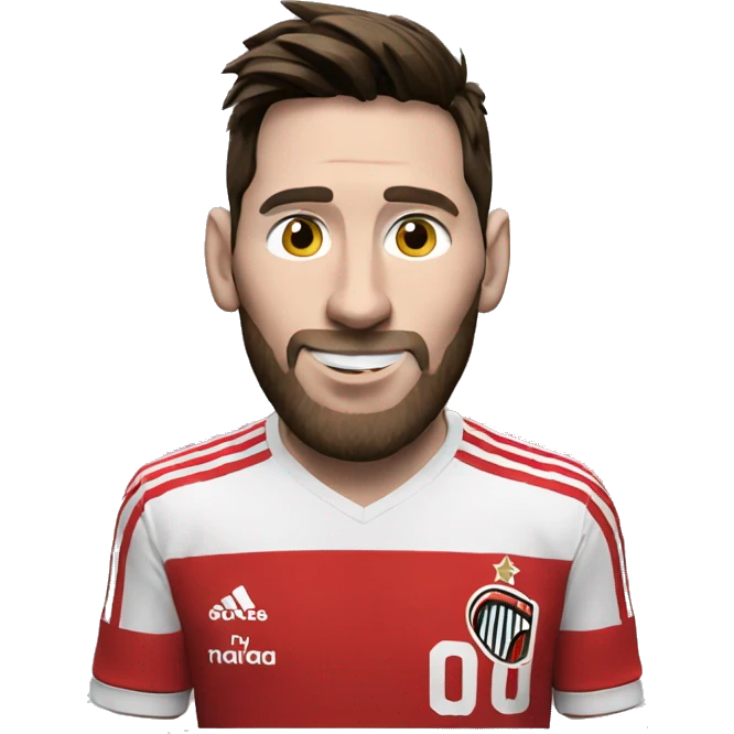messi con camiseta de river plate emoji