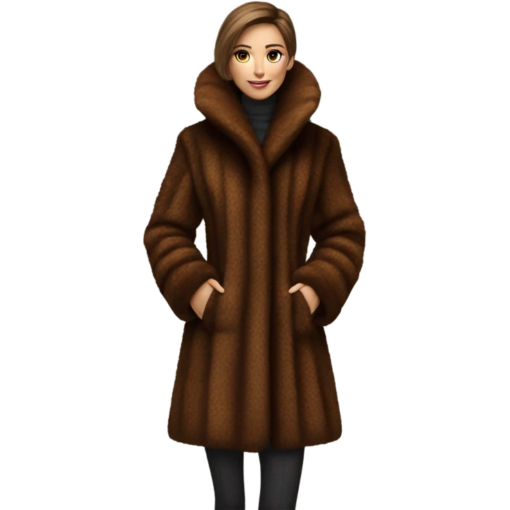 Fur coat brown emoji