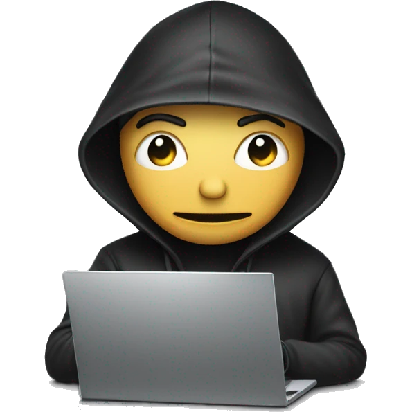 Hacker facelees With laptop emoji