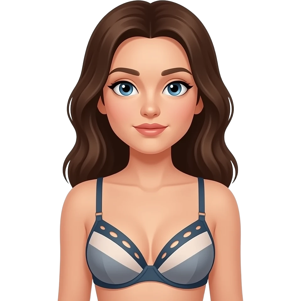 A woman wears a bra with holes emoji