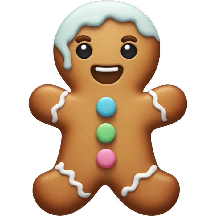 Pastel gingerbread man emoji