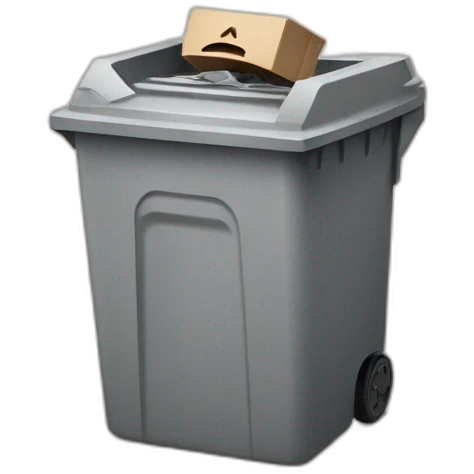 throwing Wi-Fi router in garbage bin emoji