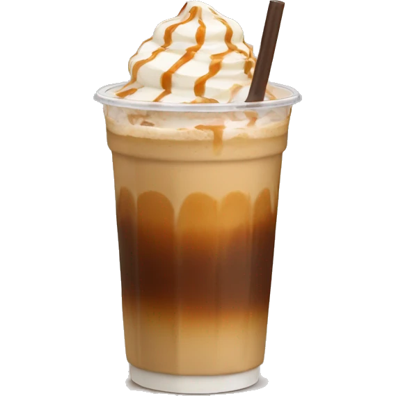 aesthetic caramel iced coffee emoji