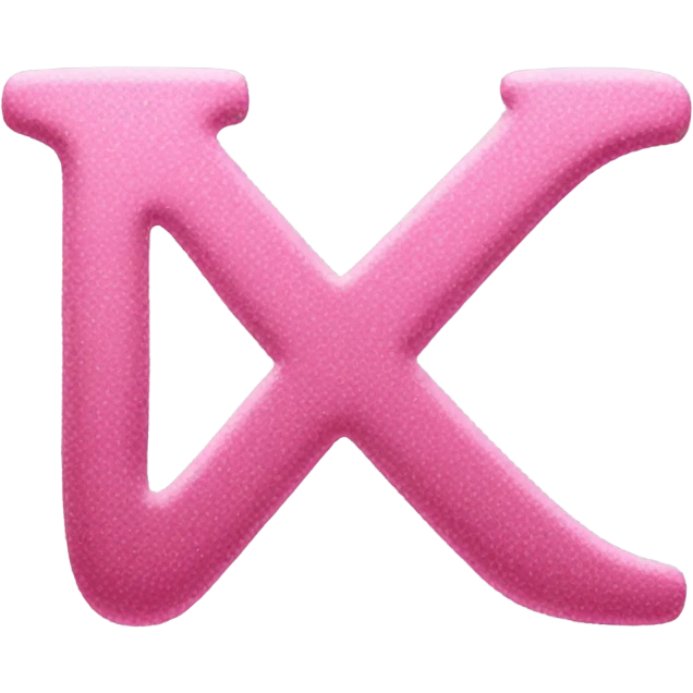 The letter "K". Beautified. Throw in some pink. MAybe gold emoji