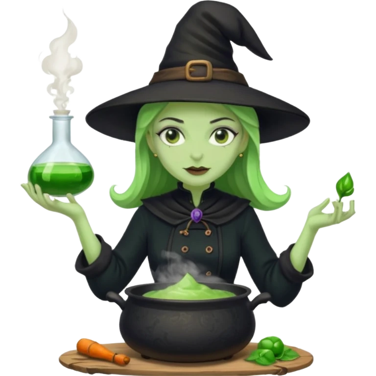 green witch cooking potion emoji