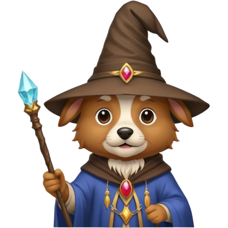 Dog wizard emoji