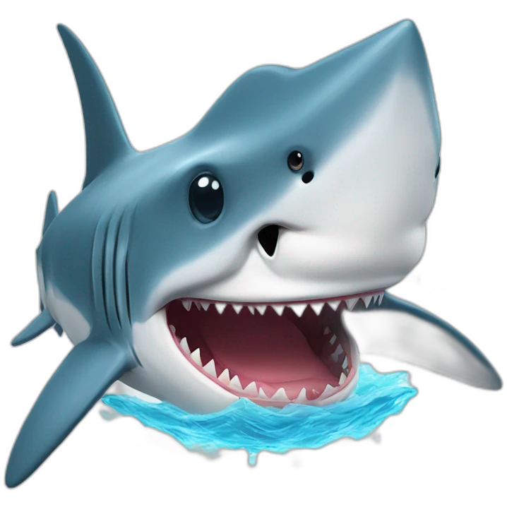 shark with laser emoji