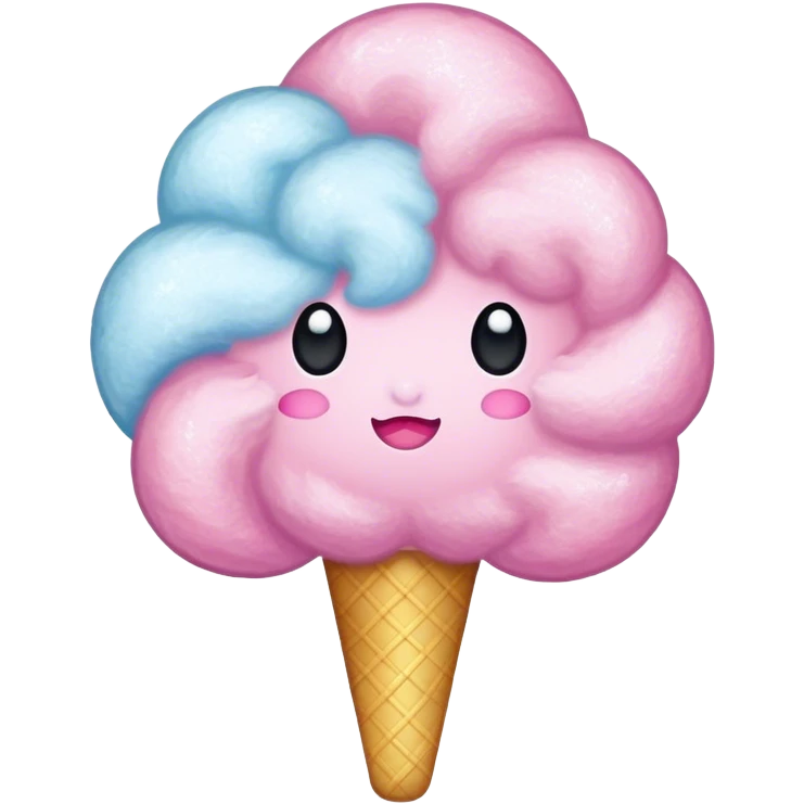 sparkly cotton candy emoji