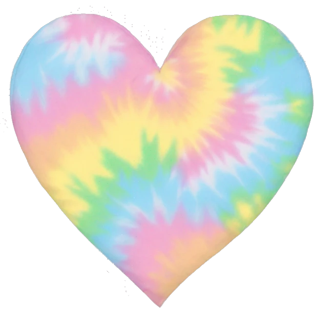 Pastel tie dye heart emoji
