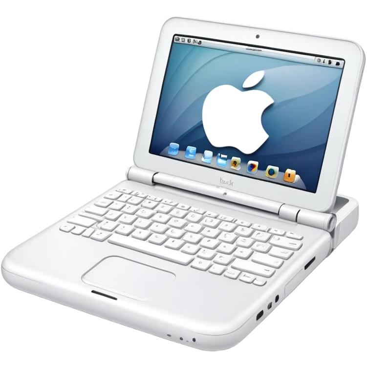 Apple iBook Y2K clamshell portable laptop emoji