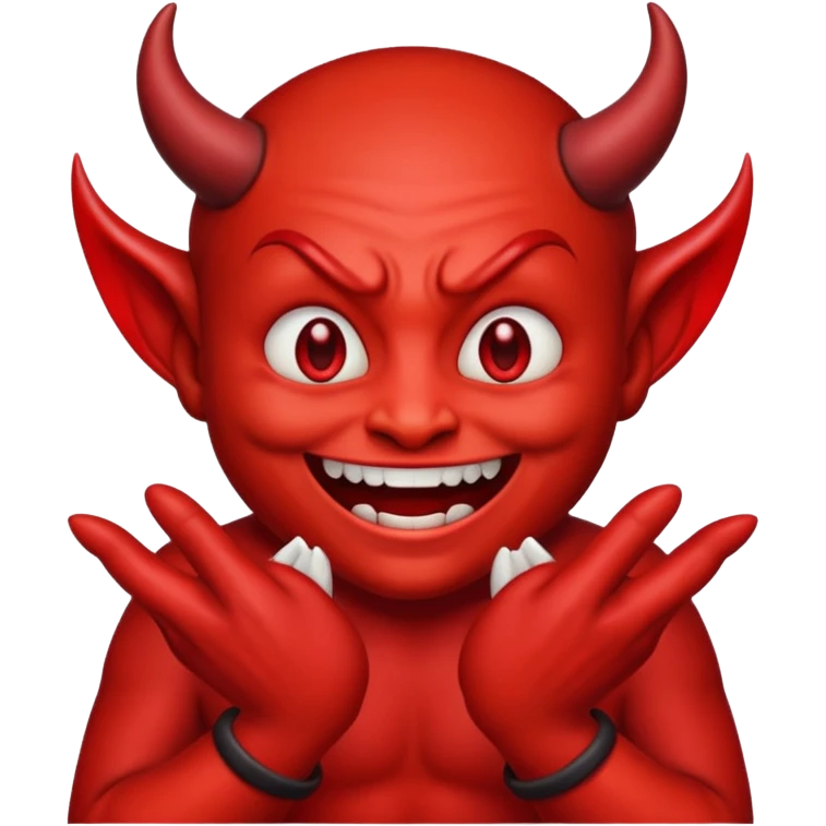 Make me emoji with devil face and rubbing hands like fly emoji