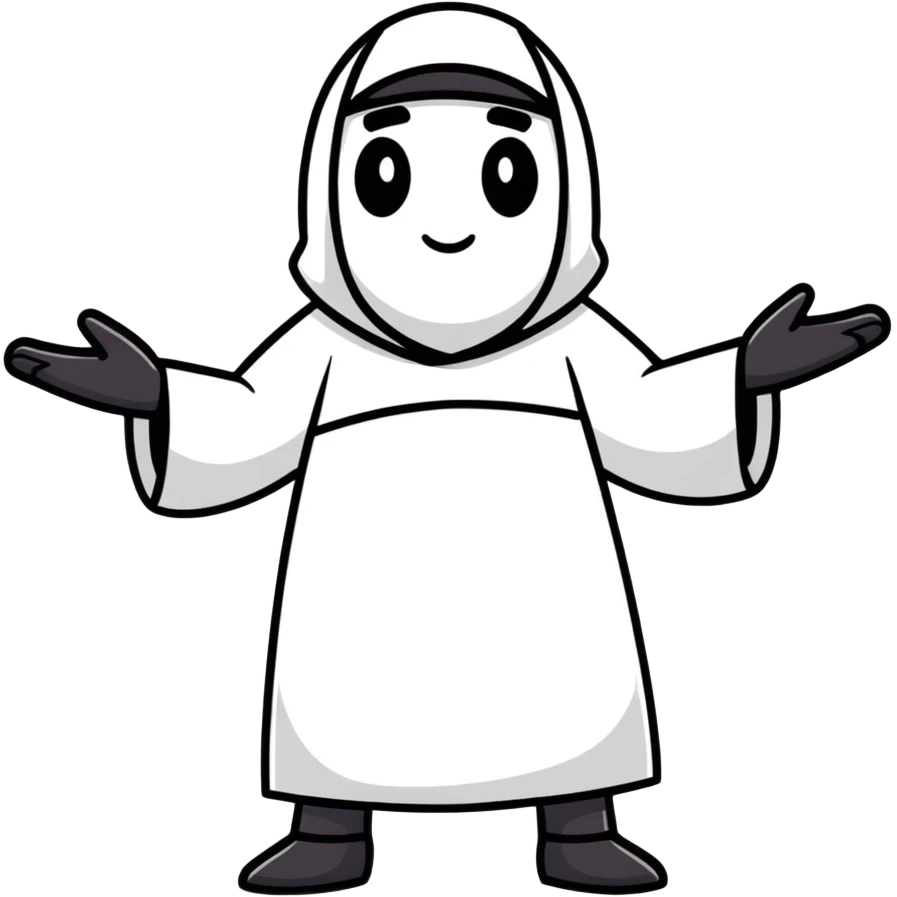 shrug gesture cartoonish sticker emoji