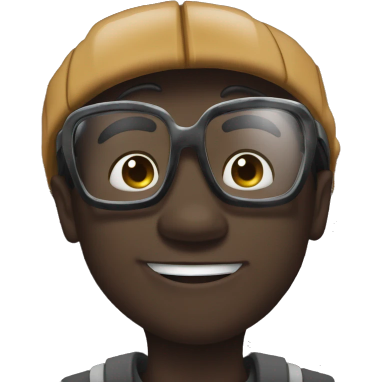 confident smile in glasses emoji