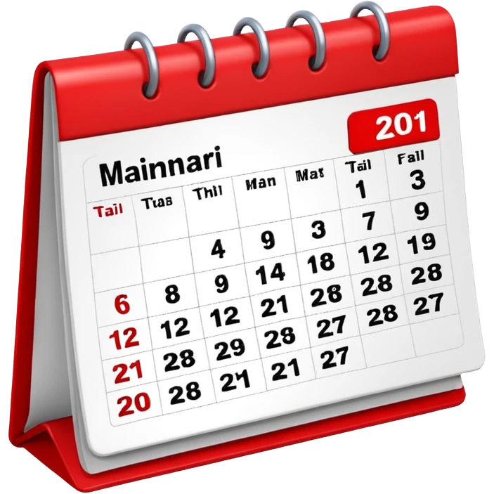 I want to generate a 3d image to show a calendar emoji