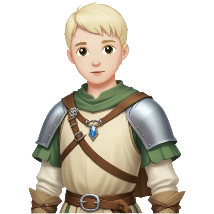 medieval summer outfit worn by a DnD themed male character. clothes only above the waist. emoji