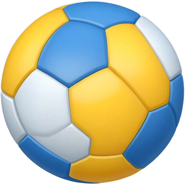 Blue and yellow ball emoji emoji