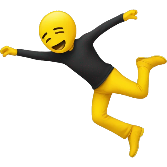 yellow person doing a backflip  emoji