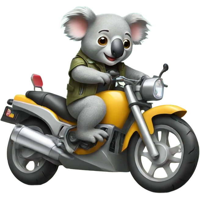 Koala on a motorcycle  emoji