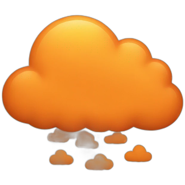 Orange Cloud emoji