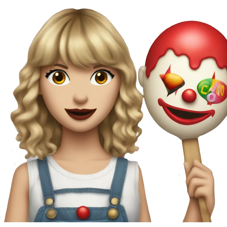 Taylor Swift holding a clown sign  emoji