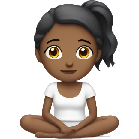 Girl doing self care emoji