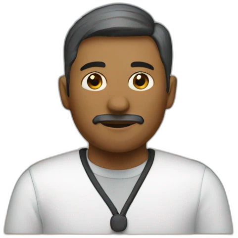 Man in conference emoji