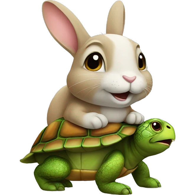 rabbit wth turtle emoji