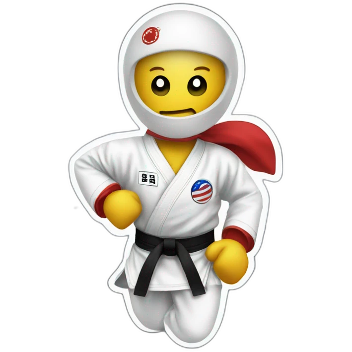Taekwondo in a fabric of universe emoji