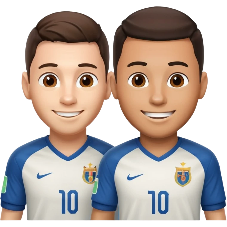 Messi  con Ronaldo che fanno il 67  emoji