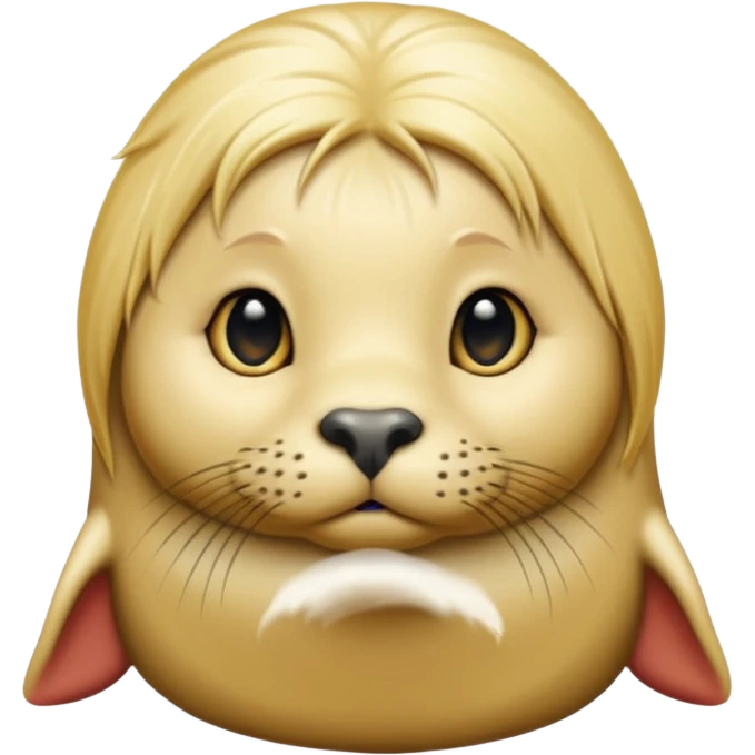 Seal with long blonde hair emoji