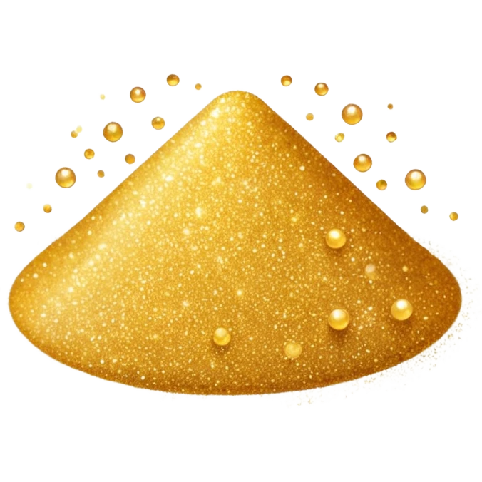  fine, tiny glitter dust, sparkling brightly like magical dust. Small particles, glossy, smooth, soft shadows, white background.

 emoji