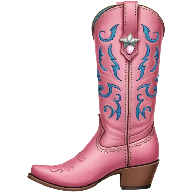 Pink Cowgirl boot emoji
