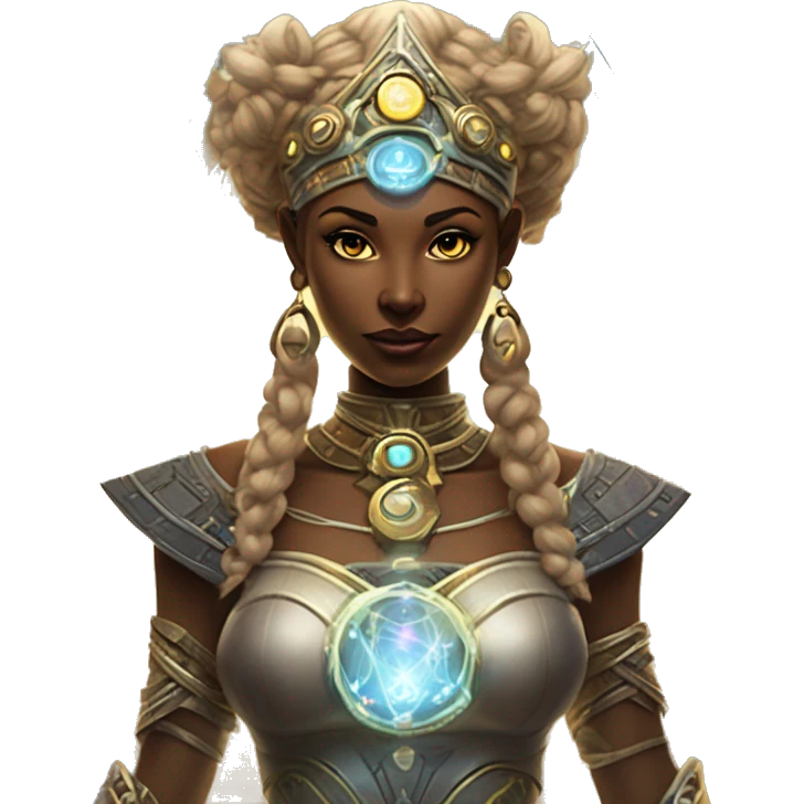 Technomancy Goddess is a mystical being who controls both magic and technology. She can cast spells on technological networks. Her powers blend the ancient art of magic with advanced cybernetics and technology. She can command machines emoji