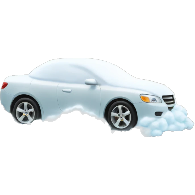 car covered in wash foam emoji