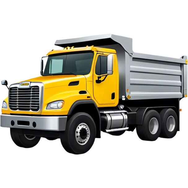 Dump Truck - Freightliner 114SD (Model Year: 2022) (Iconic colour: Yellow with black and silver) emoji