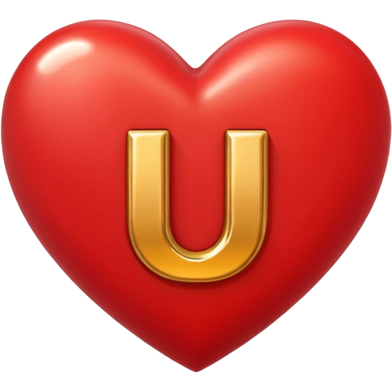 A red heart with the letter "J" in the middle emoji