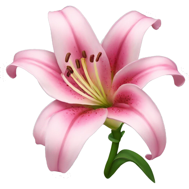 pink lily flower emoji