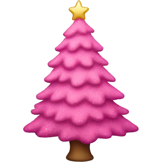 Pink Christmas tree emoji