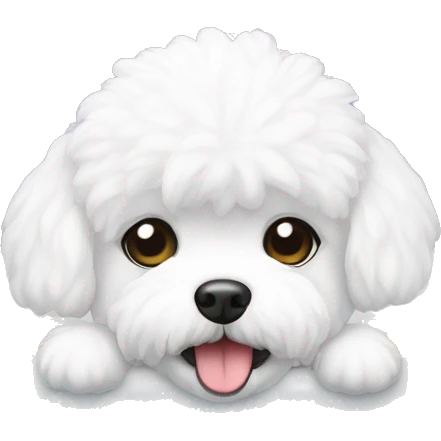 bichon frise in a bathtub emoji