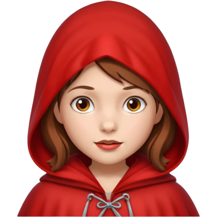 little red riding hood with brown hair 10 years old girl emoji