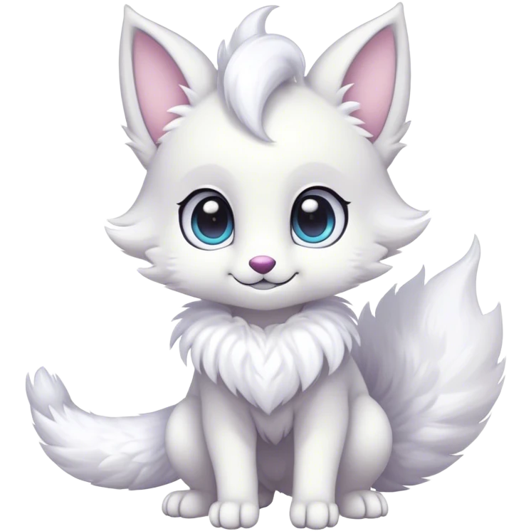 Kawaii bright fantasy ethereal anthro fursona Fakemon with tufted tail  emoji