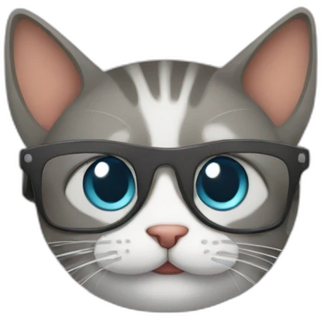 The programmer's cat is sitting at the computer emoji