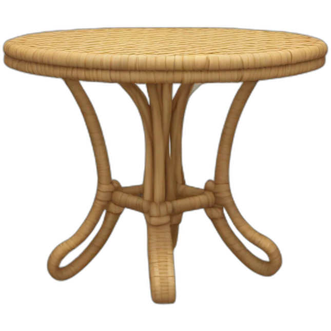 Circle rattan table emoji