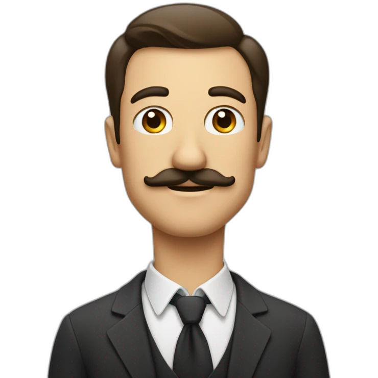 Homme avec une petite moustache carré emoji
