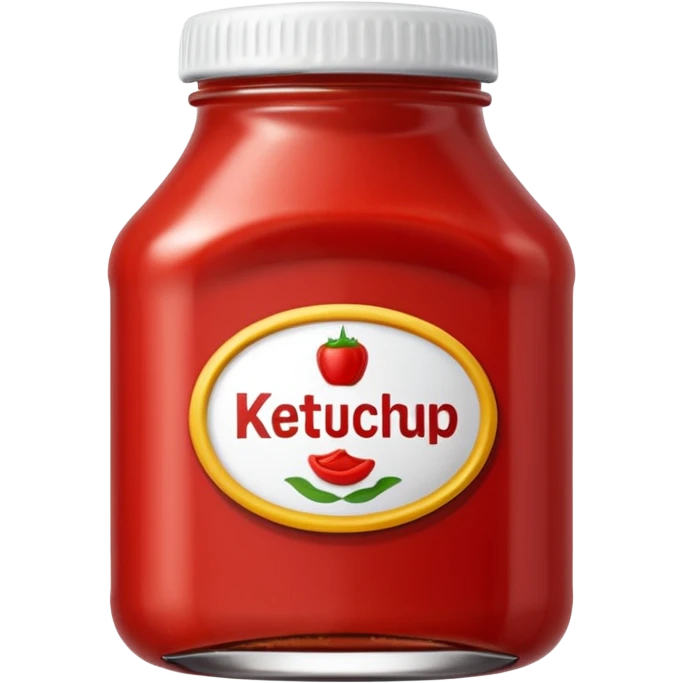 Glass Bottle of ketchup emoji