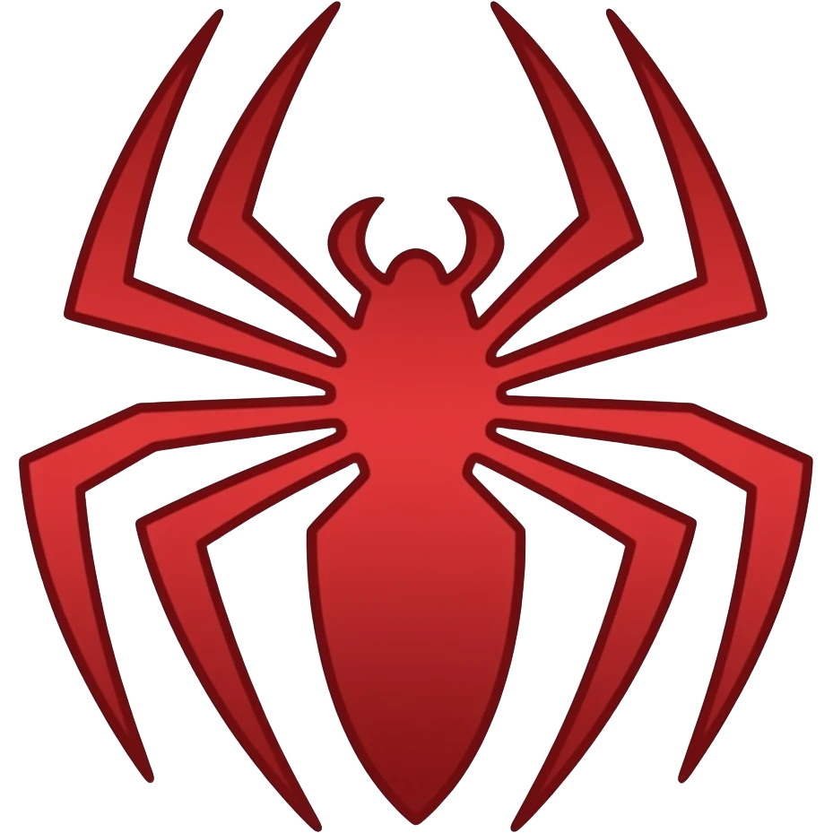 Spider logo red emoji