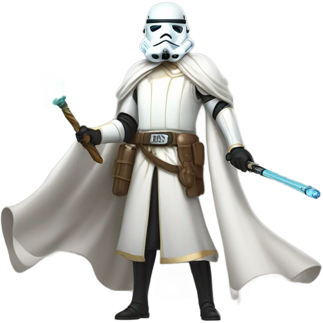 Wizard fighting stormtrooper emoji