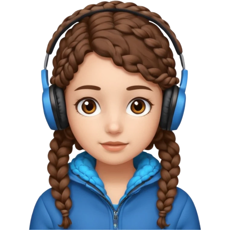 Я хочу дівчину з світлою шкірою корисним волоссям коричне вими очима і з навушниками і в теплому одязі і кучеряве не дуже у косичці  emoji