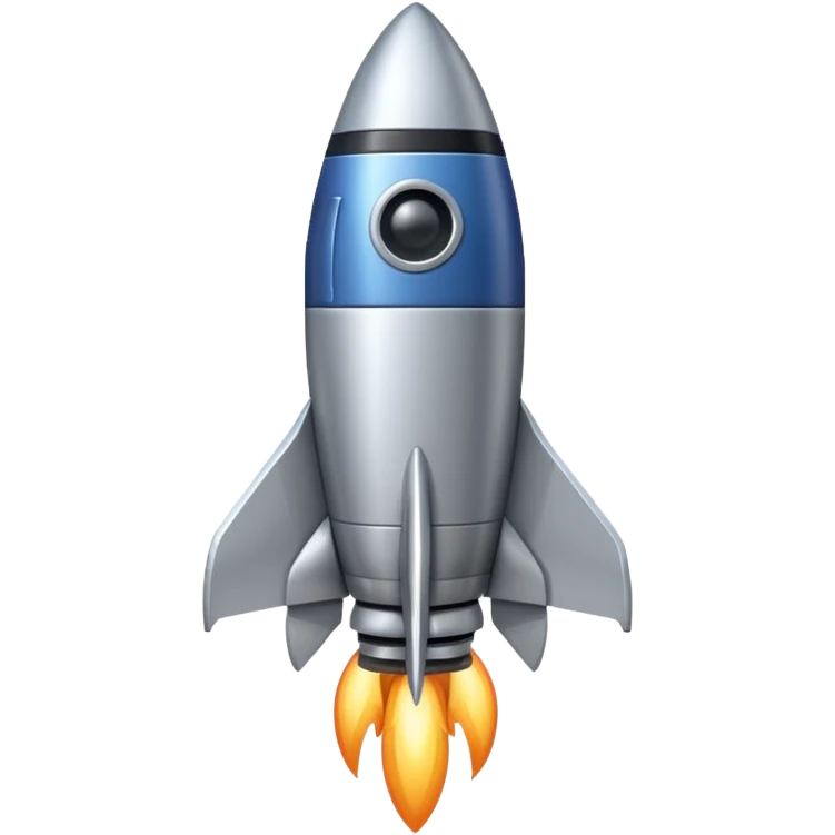 rocket with stars in background emoji