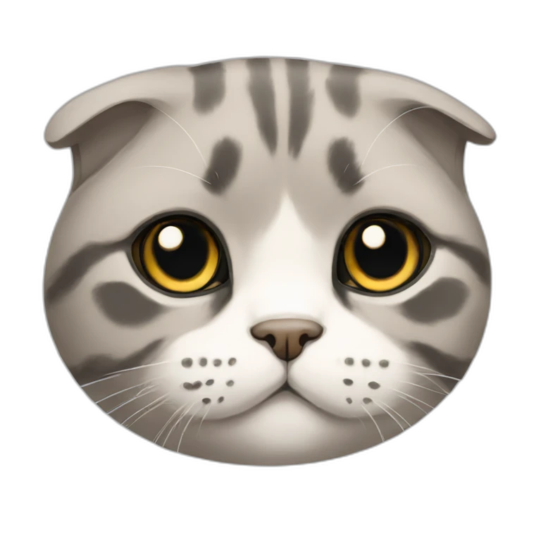 Scottish fold cat emoji